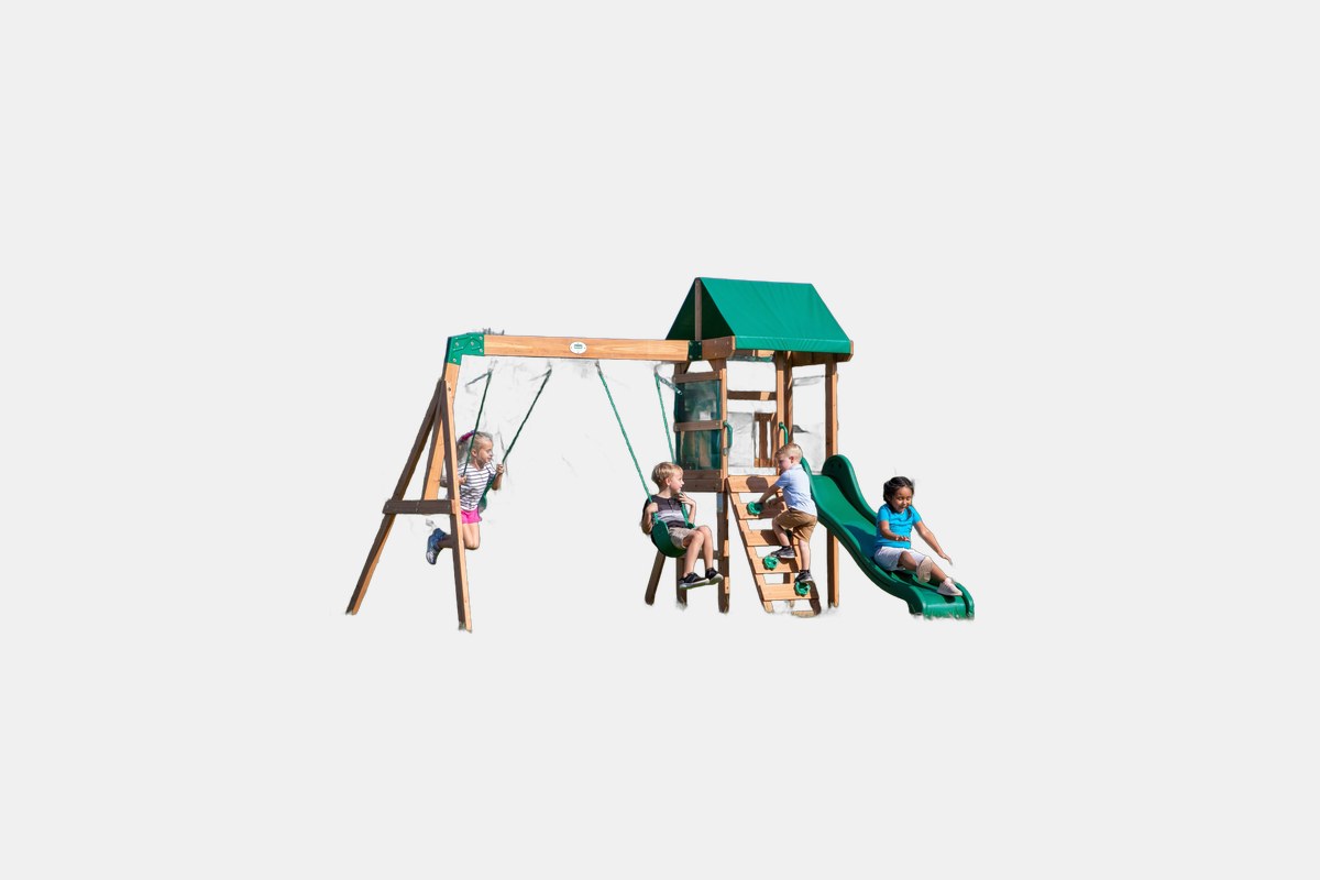Backyard Discovery Buckley Hill Wooden Swing Set
