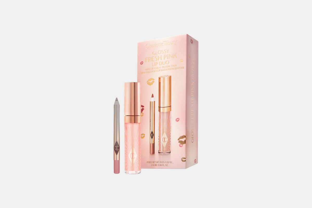 Charlotte Tilbury Mini Glossy Pink Lip Gloss + Lip Liner Set