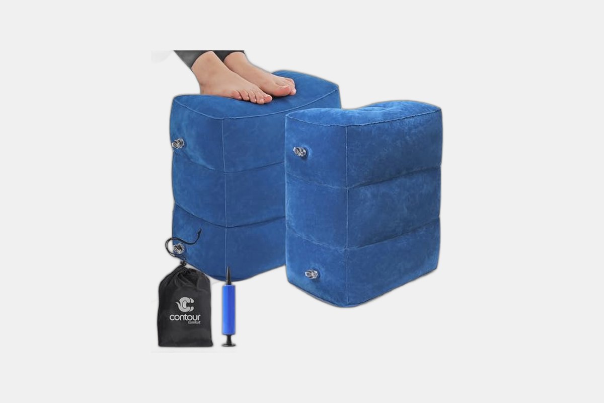 Contour Comfort Inflatable Airplane Foot Rest