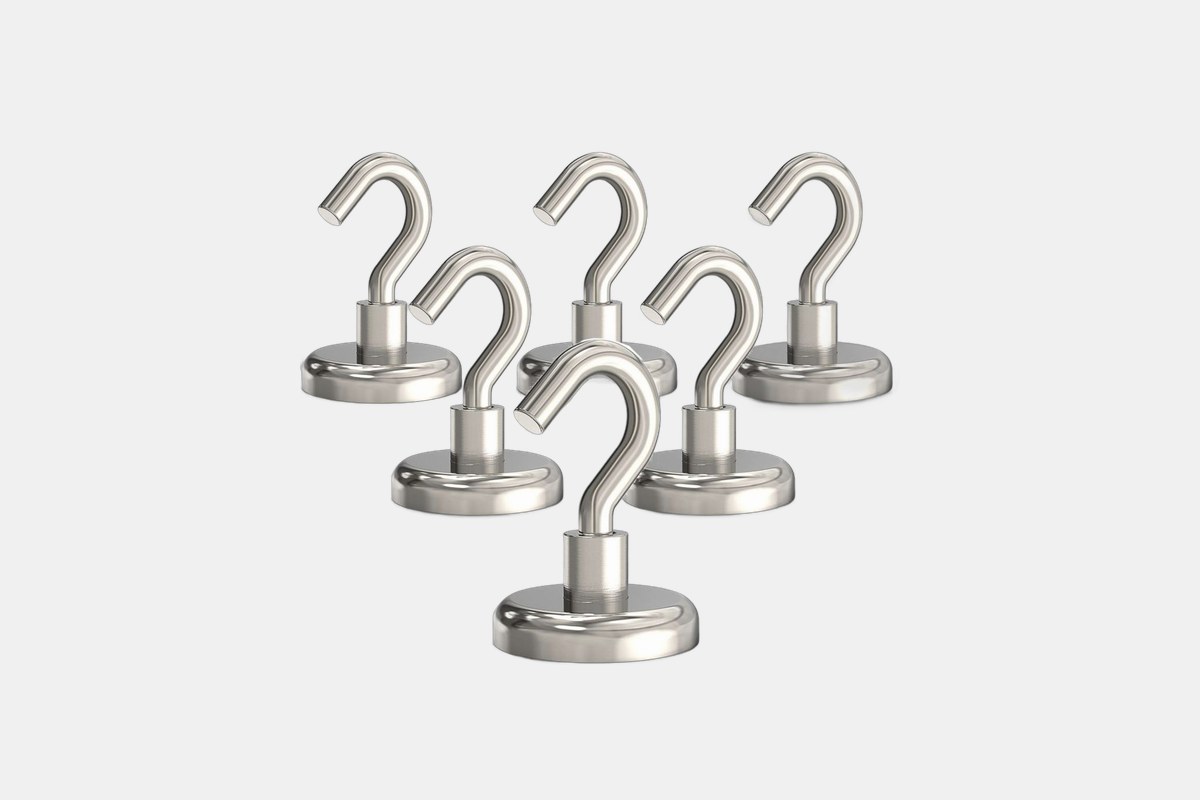 Cruise On Magnetic Hooks for Cruise Cabins (6‑Pack, 75 lb Rated)