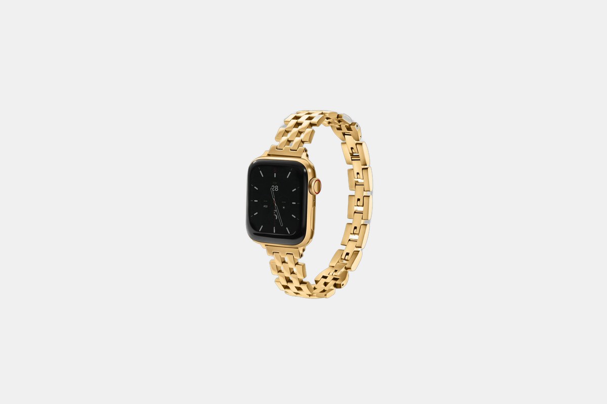 Goldenerre Shiny Basketweave Watch Band