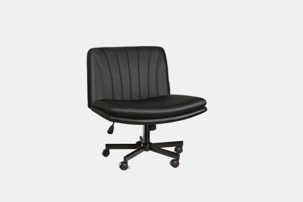 LEMBERI Leather Armless Chair (Criss‑Cross Style)