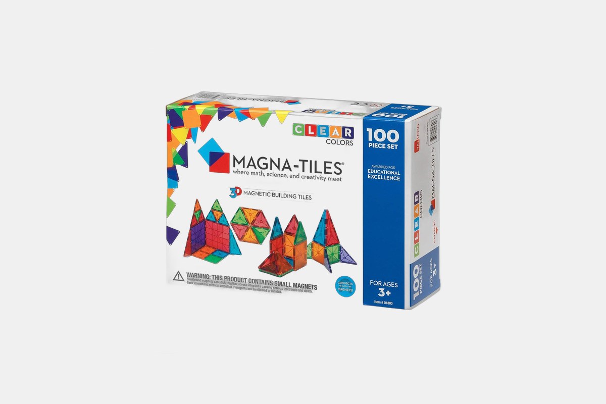 Magna-Tiles Clear Colors 100 Piece Set