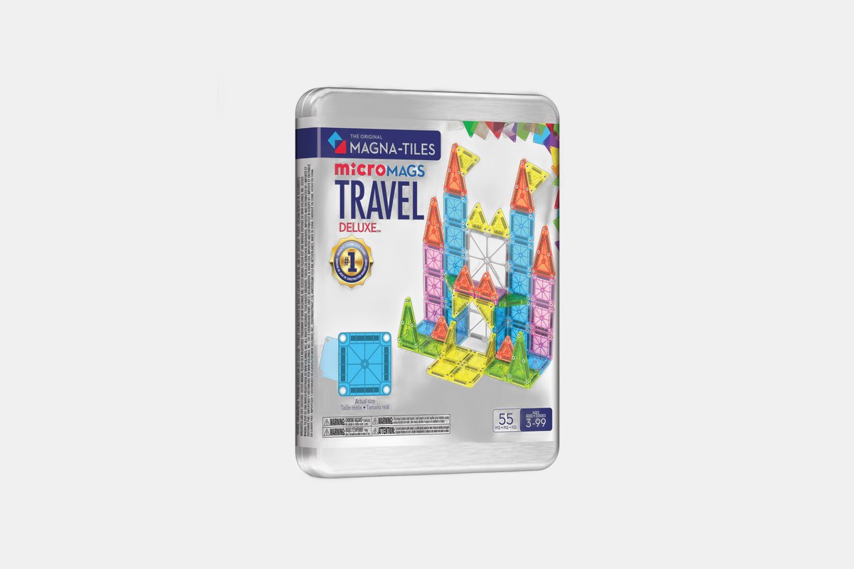 Magna-Tiles Micro-Mags Travel Deluxe 55-Piece Set
