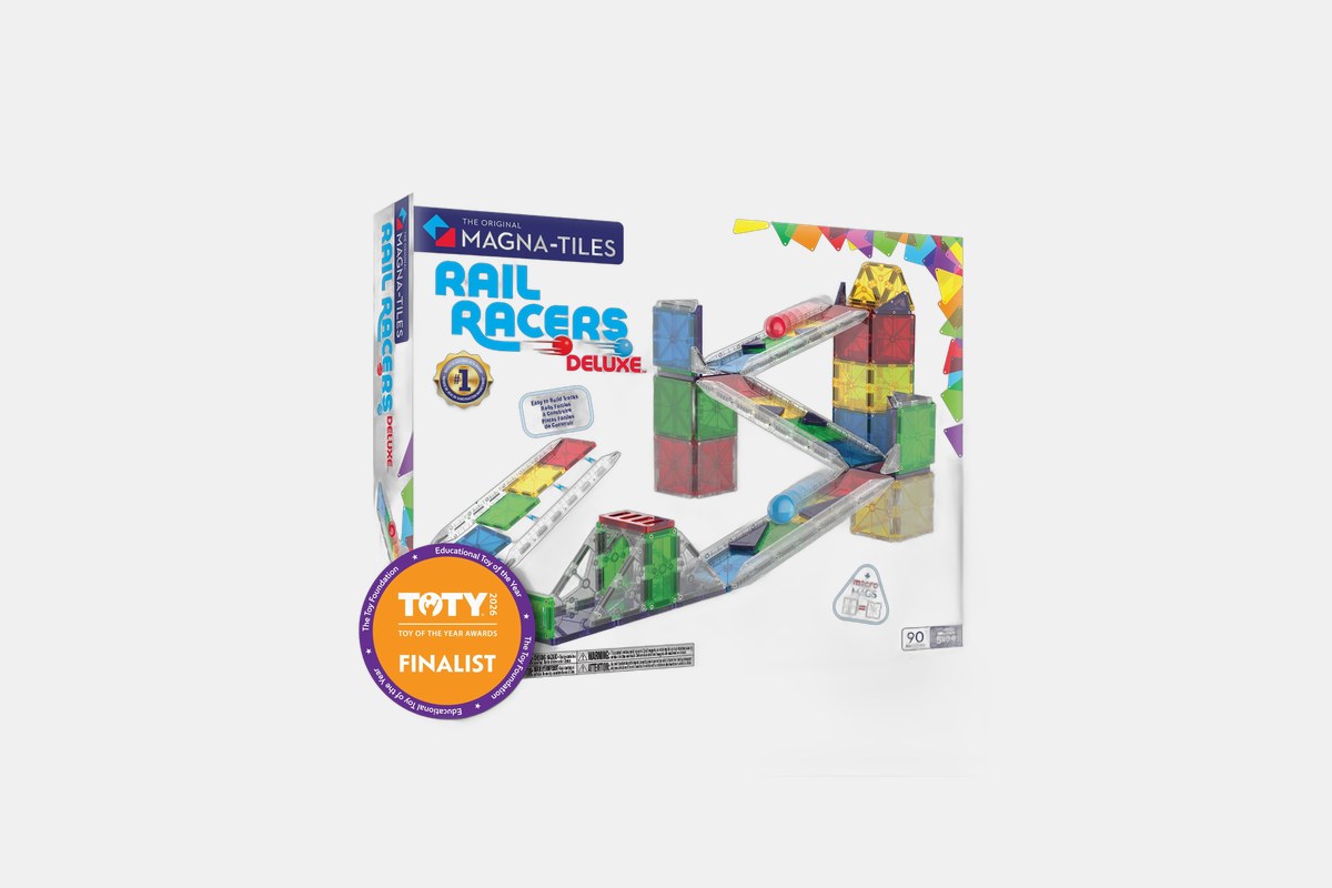 MAGNA-TILES Rail Racers Deluxe 90-Piece
