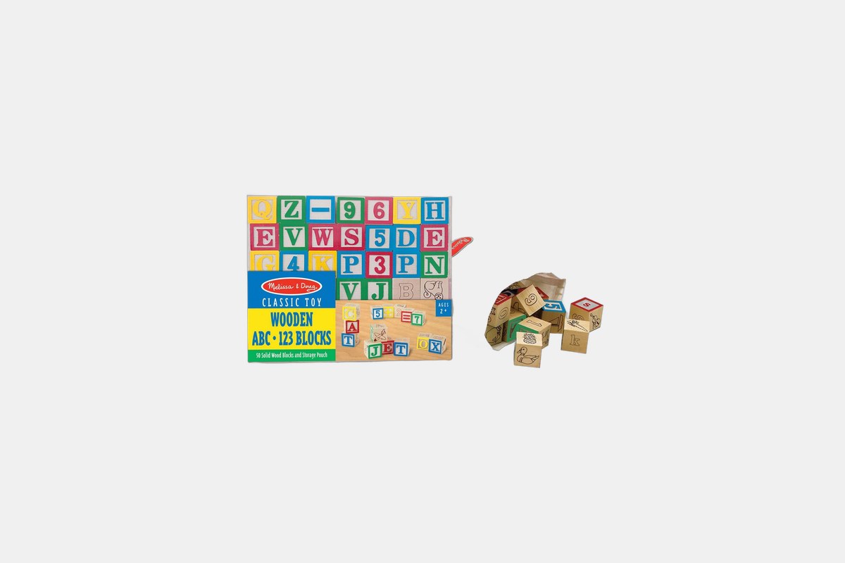 Melissa & Doug Wooden ABC/123 Blocks