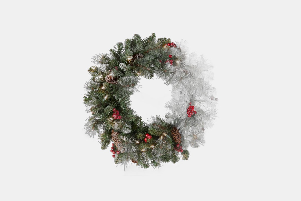 National Tree Company Pre-Lit Crestwood Spruce Wreath