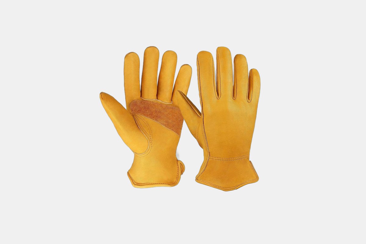 OZERO Leather Work and Garden Gloves