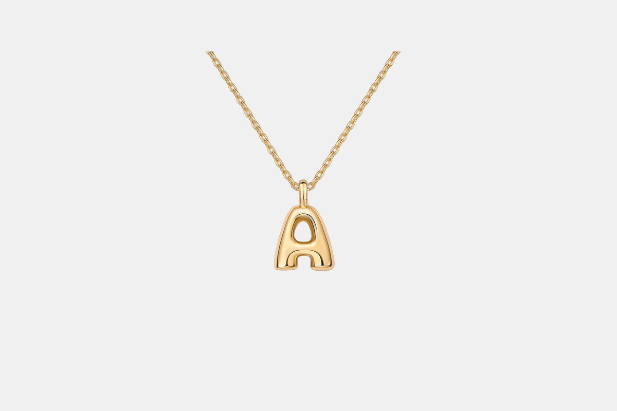 Pavoi Bubble Letter Necklace