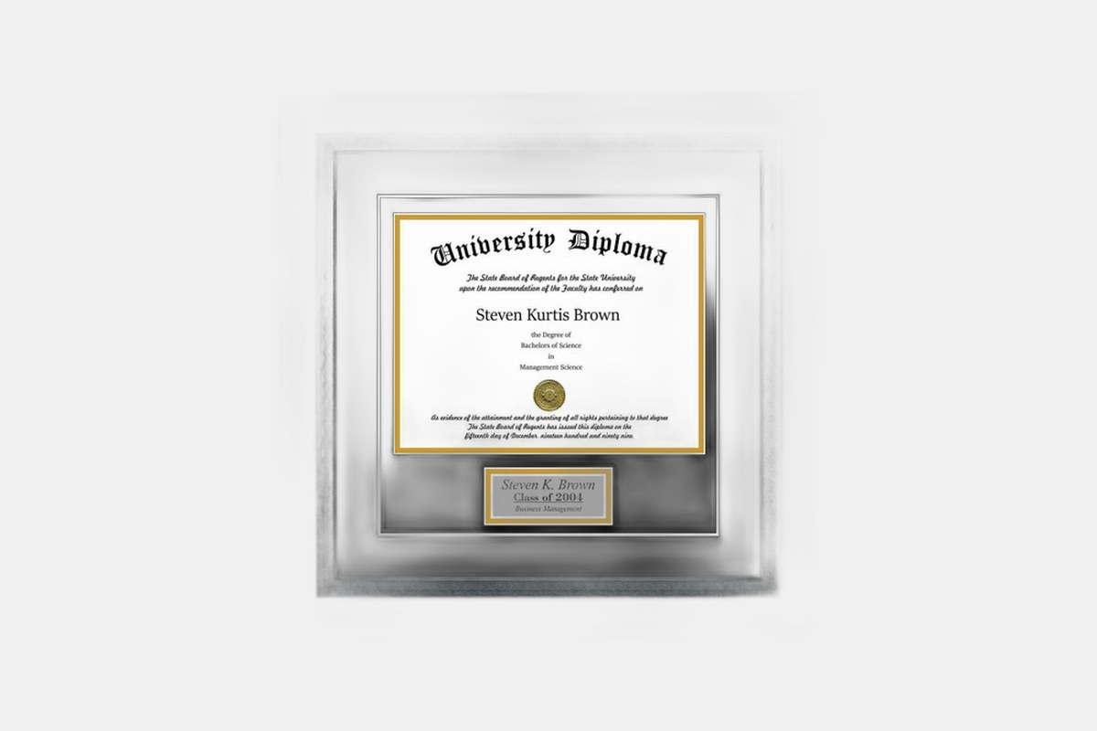 Personalized College Diploma Frame