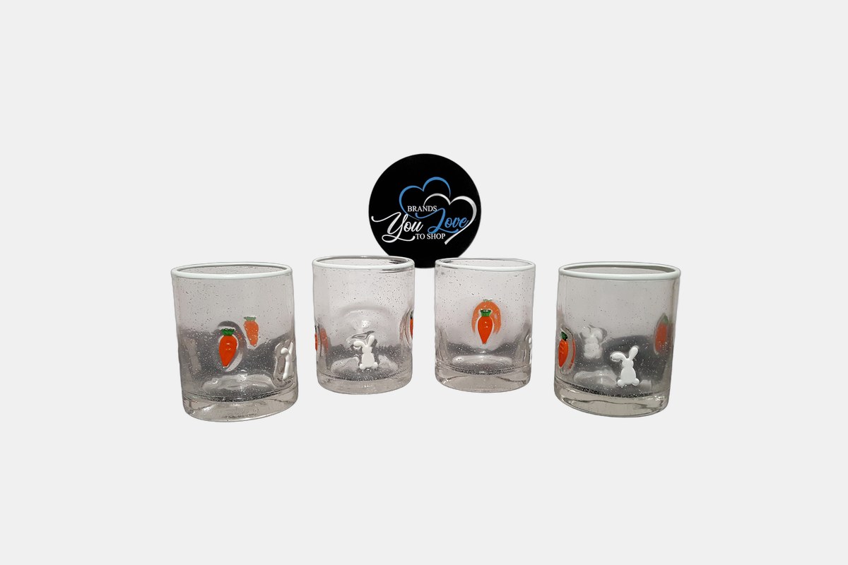 Pottery Barn Easter Icon Drinking Glasses Set