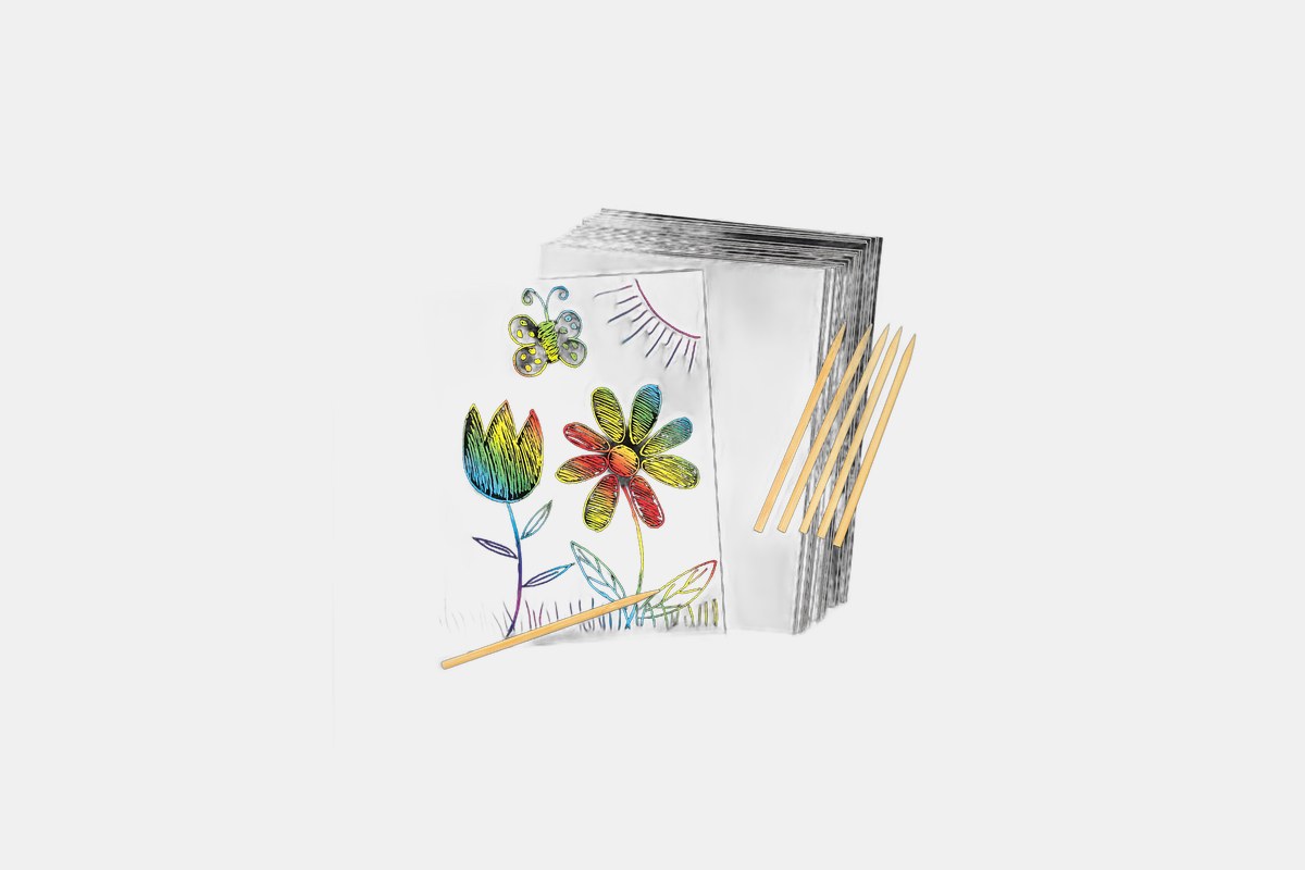 Rainbow Scratch Paper Art Kit