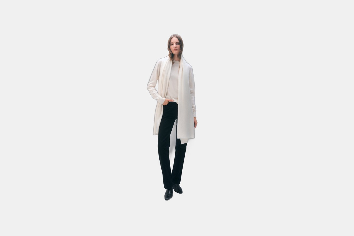 White and Warren Cashmere Travel Wrap