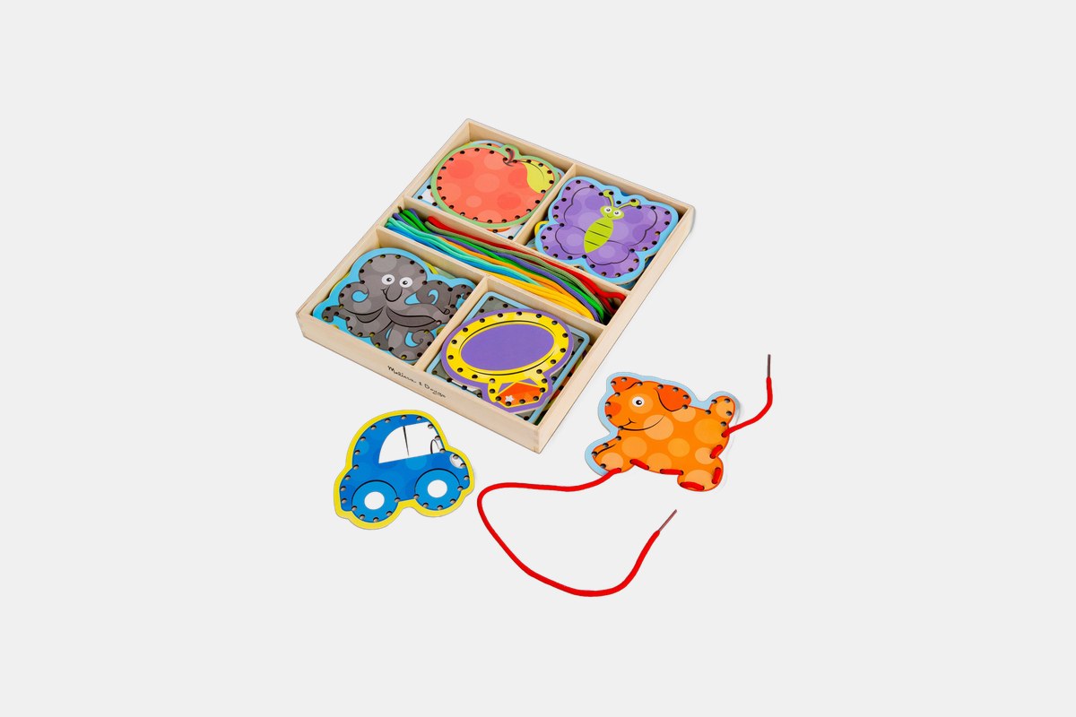 Wooden Lacing Boards Alphabet